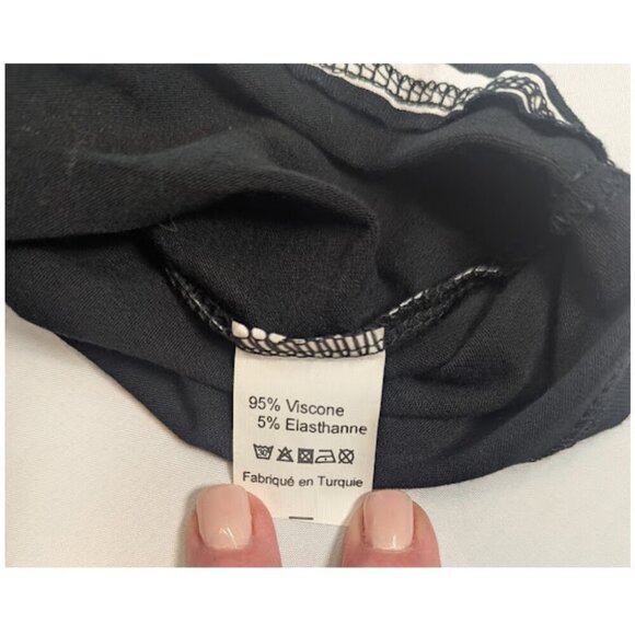 NWT Plaisir De Paris Eiffel Tower Striped Tee Black/White * Size S - Picture 6 of 7